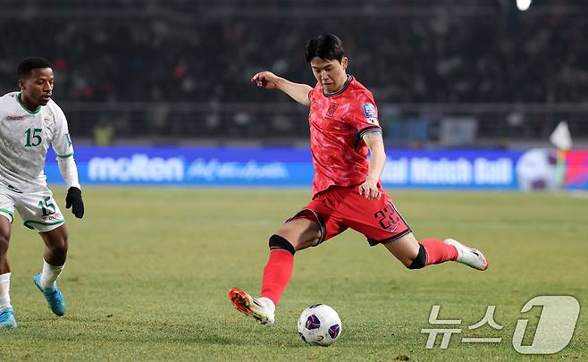 축구대표팀 수비수 설영우. /뉴스1 ⓒ News1 이승배 기자