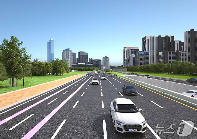 대공원고가교의 지하차도 조성 조감도.(과천시 제공)