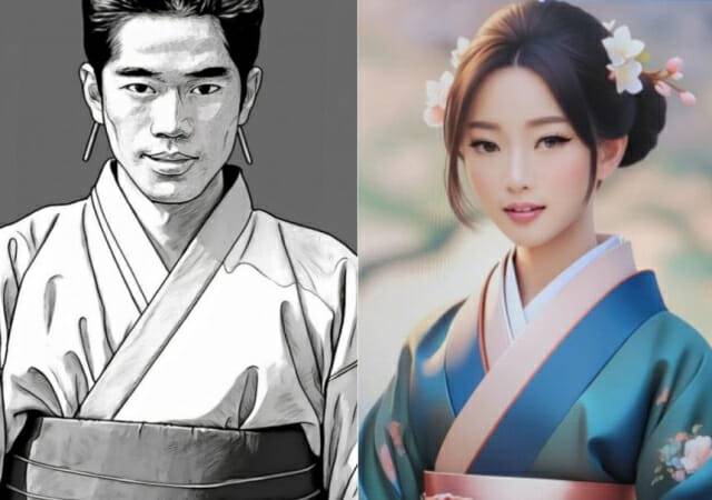 어도비 포토샵 생성형 이미지에 '한복' 또는 'Hanbok' 검색한 결과. (시진=서경덕 교수 제공)