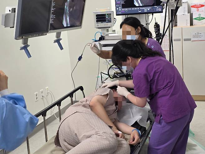 서울시 산하 서울의료원에서 4일 장애인 건강검진을 진행하고 있다. /홍다영 기자