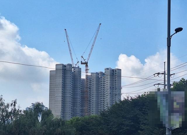 아파트 공사현장.[박상길 기자]