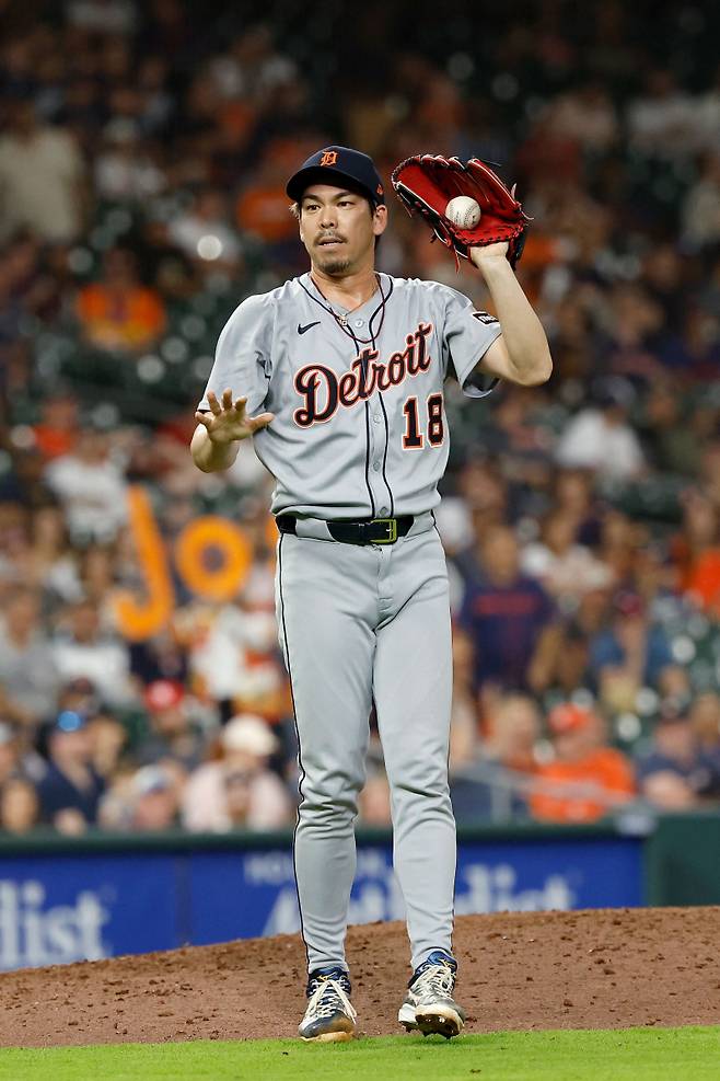 <yonhap photo-4478=""> 디트로이타 타이거스 시절 마에다 겐타의 모습. AFP=연합뉴스</yonhap>