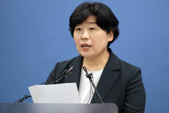 12·3 비상계엄'관련 내란·외환 사건을 수사하는 내란특검팀 박지영 특검보가 지난달 24일 서울 서초구 서울고등검찰청에 마련된 내란특검 사무실에서 정례 브리핑을 하고 있다. 뉴스1