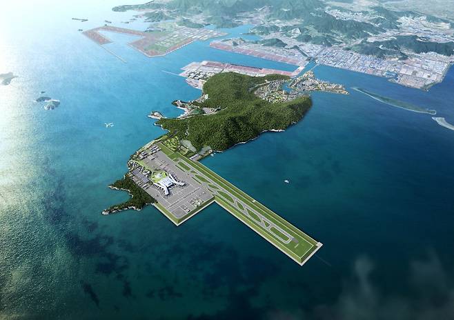 기획재정부는 가덕도신공항 건설에 6890억원을 배정했다. 부산광역시 제공 &nbsp;