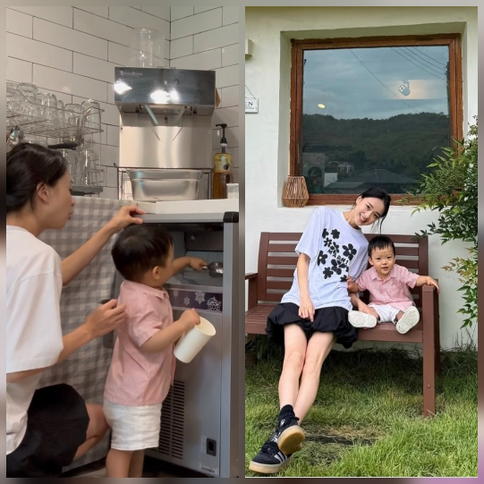 손연재가 아들의 폭풍 성장 근황을 전했다.사진=손연재 sns