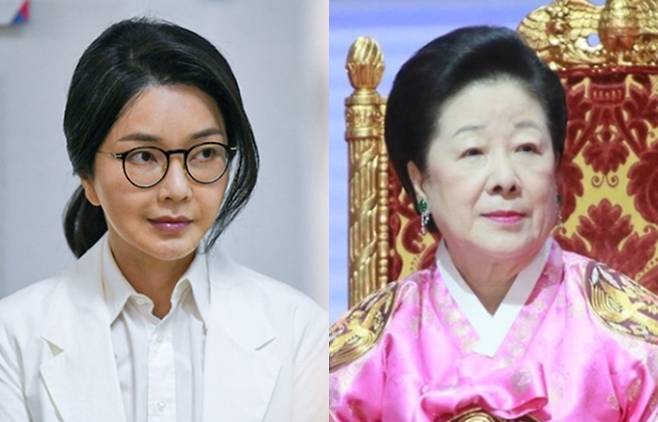 김건희씨와 한학자 총재. 연합뉴스