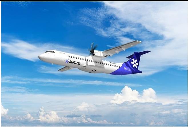 섬에어가 임대계약을 체결한 ATR 72-600 항공기. 사진제공|섬에어
