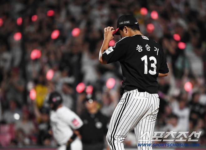 5회말 무사 장성우에게 솔로포를 허용한 송승기