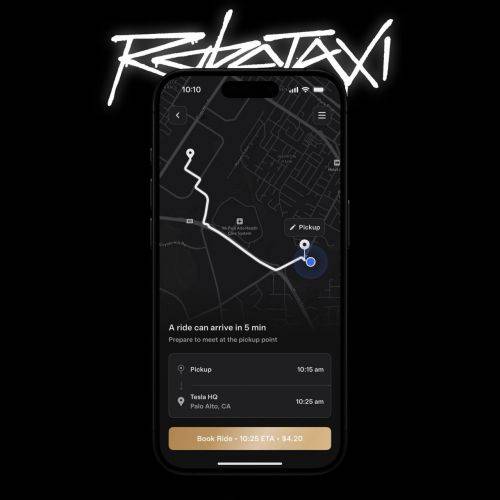 테슬라 로보택시가 3일(현지시간) X계정에 공식 애플리케이션(앱) 배포 소식을 게재했다. 사진은 이용 시 앱에 표시되는 화면. 테슬라 로보택시 X계정