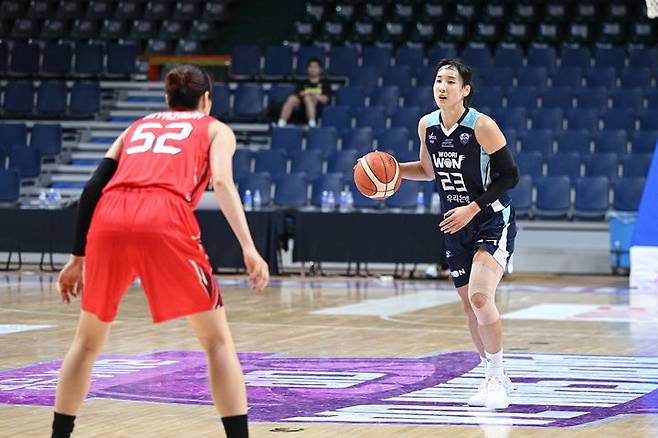 [서울=뉴시스] 여자프로농구 아산 우리은행의 김단비. (사진=WKBL 제공) *재판매 및 DB 금지