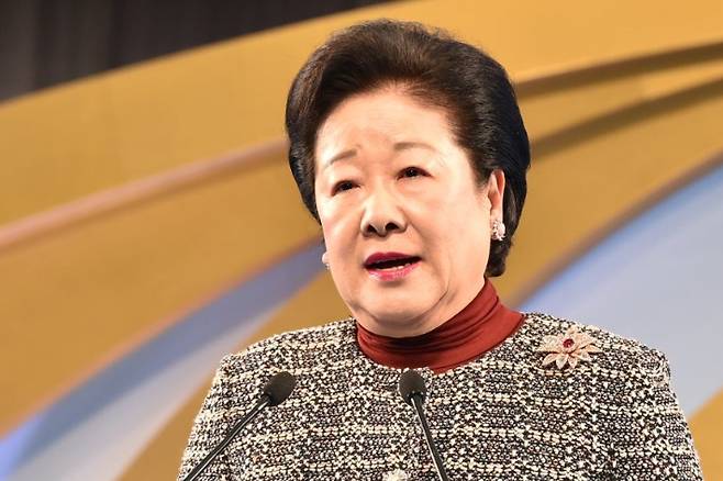 한학자 총재. 연합뉴스