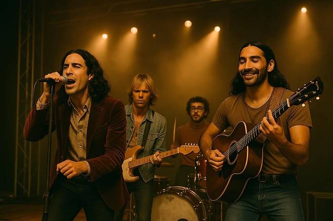 돌연 등장한 밴드 ‘더 벨벳 선다운’은 실제 뮤지션이 아닌 AI가 생성한 존재로 확인돼 충격을 주었다.ⓒ벨벳 선다운 인스타그램 갈무리