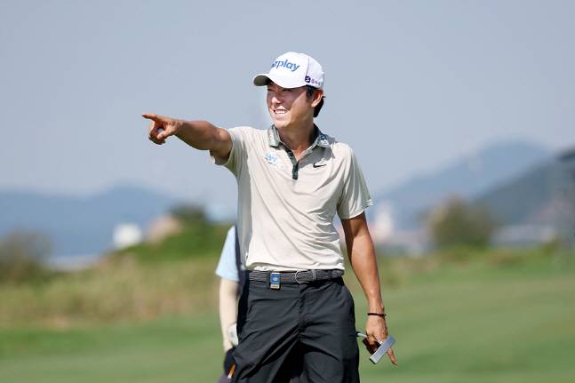 김태훈이 밝은 미소를 짓고 있다. /사진=KPGA 제공