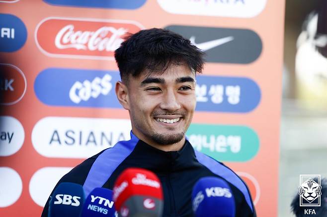 역대 최초의 외국 태생 혼혈 선수 국가대표 옌스 카스트로프. /사진=대한축구협회 제공
