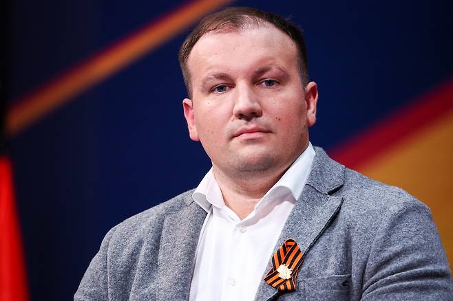 군사 관련 블로그를 운영하는 미하일 즈빈추크가 지난 4월 러시아 모스크바의 승리 박물관에서 열린 행사에 강연자로 참석하고 있다. 타스연합뉴스