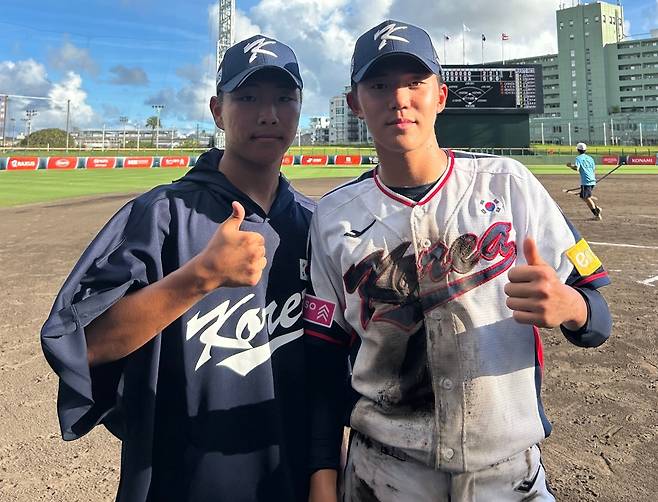 승리의 주역 최요한(왼쪽)과 박지호 [대한야구소프트볼협회 제공. 재판매 및 DB 금지]