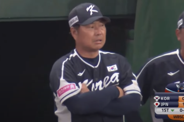 석수철 대표팀 감독(사진=WSBC 중계방송 화면)