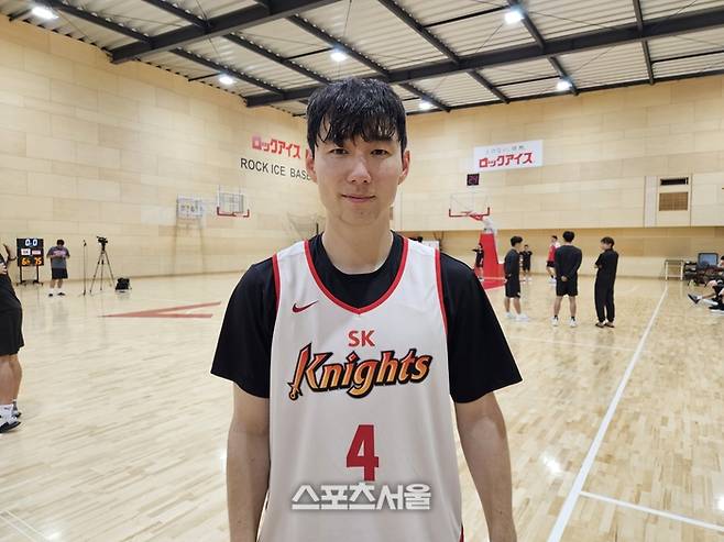 서울 SK 가드 김낙현이 일본 지바에서 열린 전지훈련 평가전 지바 제츠전 이후 인터뷰에 응했다. 지바 | 김동영 기자 raining99@sportsseoul.com