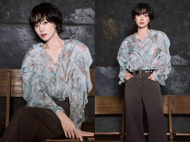 송혜교가 숏컷으로 변신해 한층 더 깊어진 가을 여신의 매력을 전했다.사진-미샤 제공