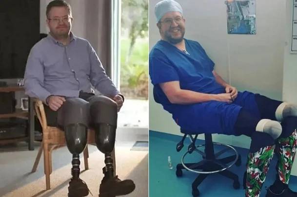 자신의 두 다디를 절단한 영국 외과 의사 닐 호퍼