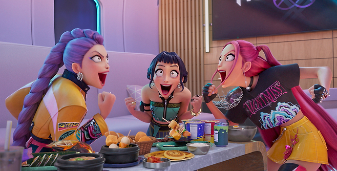 넷플릭스가 공개한 ‘케이팝 데몬 헌터스’의 한 장면 [AP]