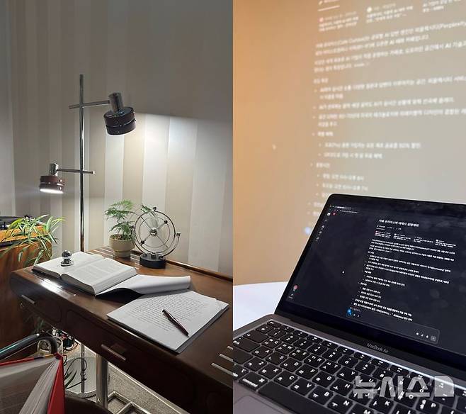 [서울=뉴시스] 윤정민 기자 = 서울 강남구 아티스트컴퍼니 사옥에 위치한 퍼플렉시티 1호 직영 카페 '카페 큐리어스'. 2025.09.07. alpaca@newsis.com