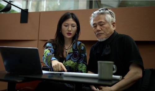 서울아프리카페스티벌 패션쇼 준비하는 황현모 총감독(오른쪽)과 윤기묘 수석 연출 [아프리카인사이트 제공. 재판매 및 DB 금지]