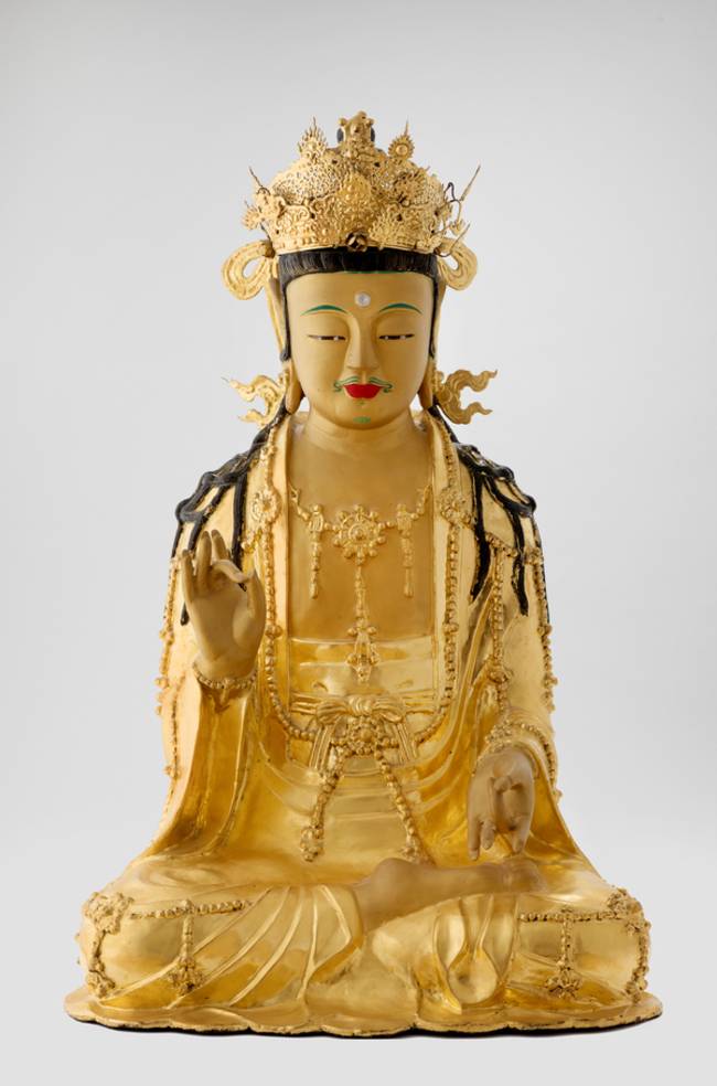 ▲ 해인사 금동관음보살좌상. /경남도