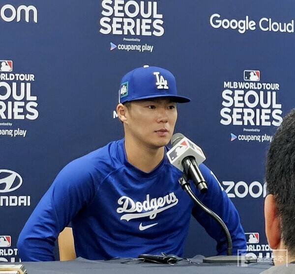 2024 MLB 서울시리즈 당시 야마모토 요시노부. (사진=스포츠춘추 황혜정 기자)