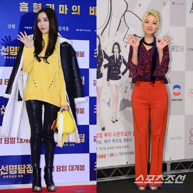 하리수(왼쪽), 안영미. 스포츠조선DB