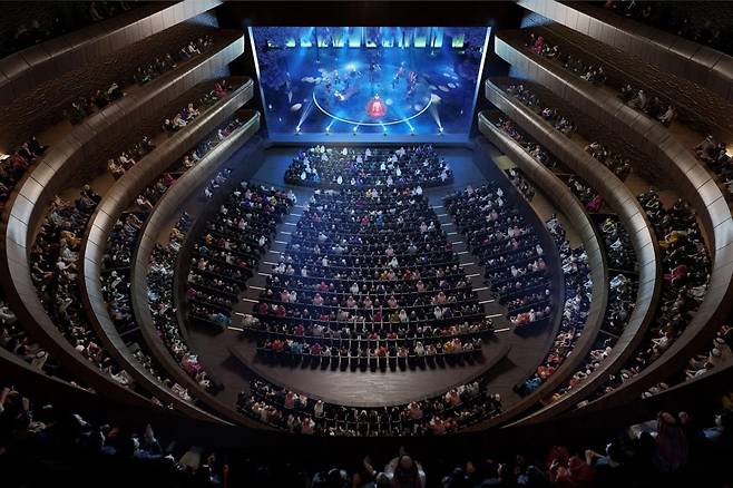 사우디 로열 디리야 오페라하우스 내부 랜더링 이미지 / 사진. 스노헤타 홈페이지.