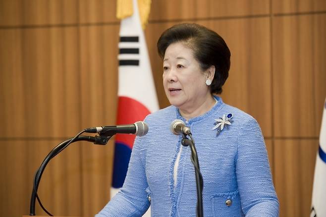 한학자 통일교 총재. [사진 출처 = 통일교 제공]