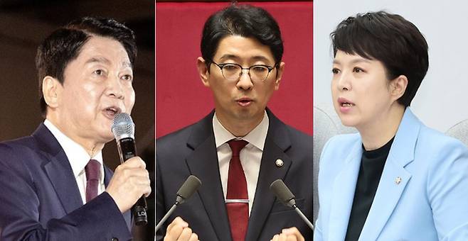 왼쪽부터 안철수, 주진우, 김은혜 국민의힘 의원. [사진출처 연합뉴스]