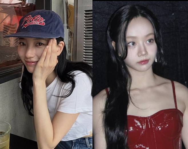 동갑내기 수지와 혜리가 만남을 예고했다./사진=SNS