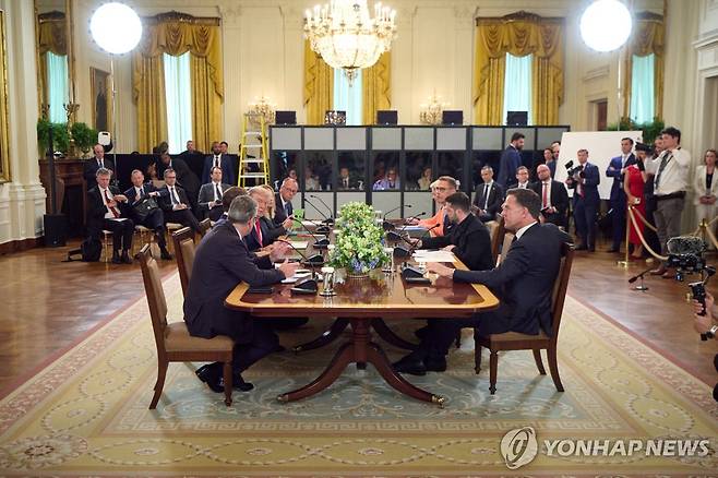 8월 18일 백악관 미·유럽·우크라 정상 회의 [AFP 연합뉴스 자료사진]