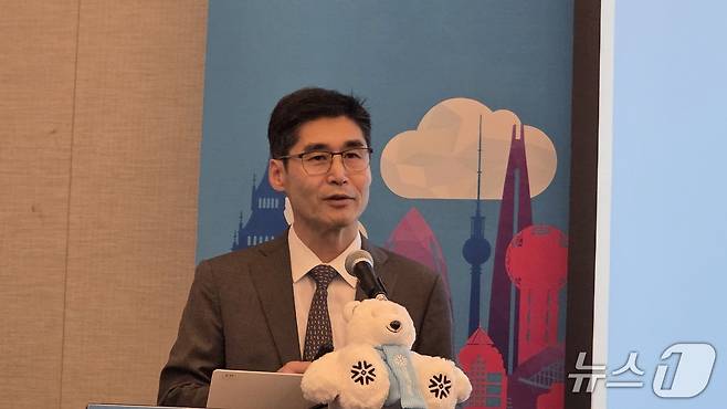 최기영 스노우플레이크코리아 지사장이 스노우플레이크 월드투어 서울기자 간담회에서 발언하고 있다. 2025.9.8 뉴스1 ⓒ News1 김민석 기자