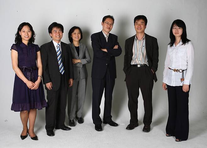 2007년 한겨레경제연구소 설립을 함께 주도했던 고인(왼쪽 둘째)과 필자(넷째). 필자 제공