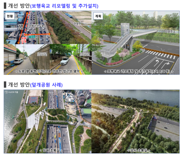안양천 접근성 개선방안 계획. 서울시 제공