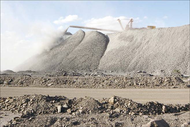 중국 네이멍구의 한 희토류 광산. (홍콩 SCMP 캡처)