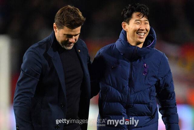 손흥민과 포체티노 감독/게티이미지코리아
