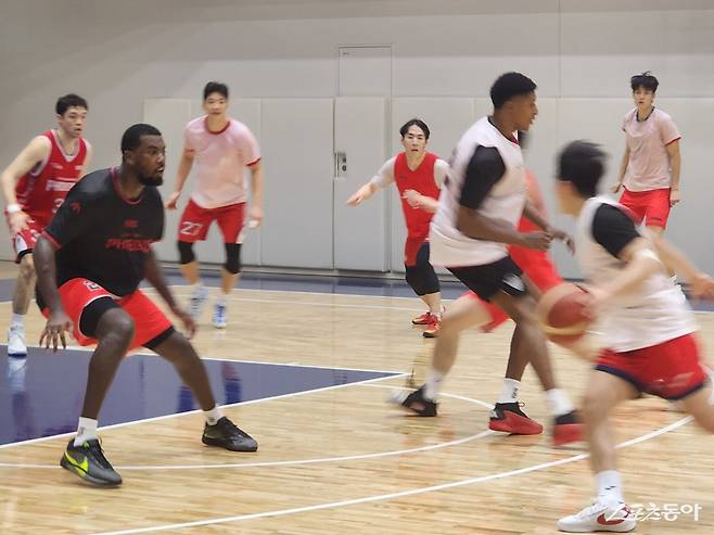 현대모비스 선수단은 다가오는 시즌 약체 평가를 뒤집고자 구슬땀을 흘리고 있다. 스포츠동아DB