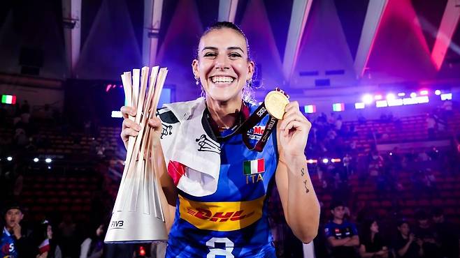 세계여자배구선수권 MVP로 뽑힌 이탈리아의 세터 오로 [FIVB 홈피 캡처. 재판매 및 DB 금지]