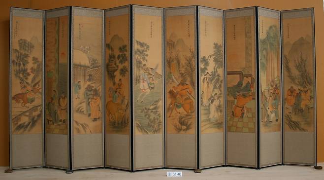 삼국지연의도 10폭 병풍 [국립전주박물관 제공. 재판매 및 DB 금지]