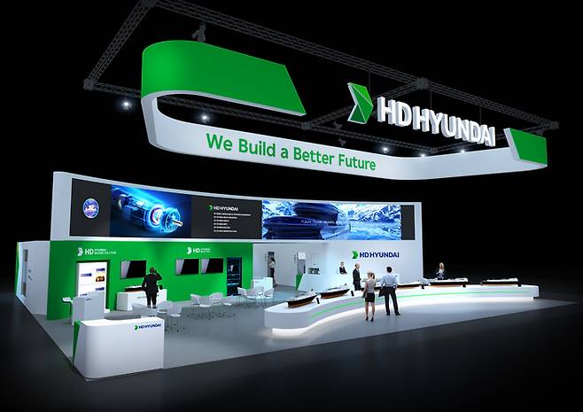 이탈리아 밀라노에서 열린 '가스텍 2025'에 마련된 HD현대 부스 조감도. HD현대