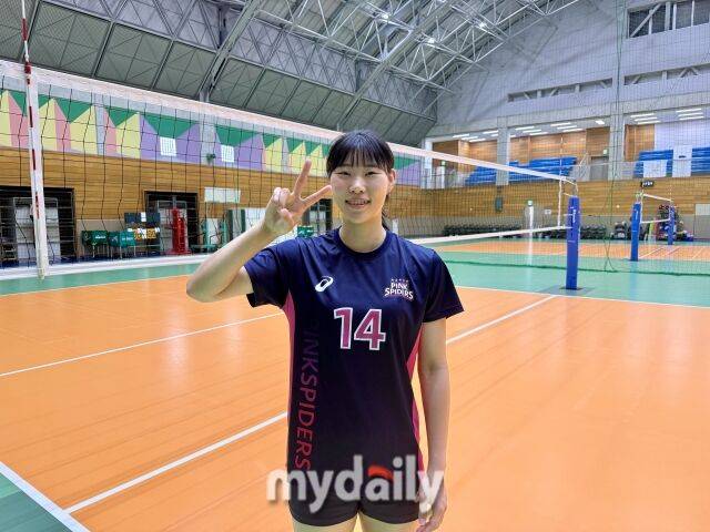 일본 오사카 마블러스 훈련장에서 만난 흥국생명 정윤주./니시노미야=이보미 기자