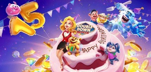 더블다운카지노 15주년 기념 이미지. (사진=더블유게임즈) *재판매 및 DB 금지