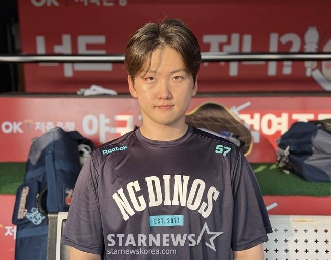 NC 전사민이 스타뉴스와 인터뷰를 하고 있다. /사진=양정웅 기자