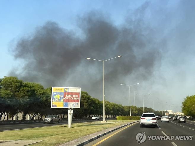 이스라엘, 카타르 도하 공습 [로이터 연합뉴스. 재판매 및 DB 금지]
