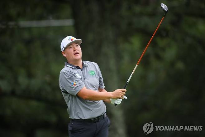 임성재의 투어챔피언습 경기 장면.연합뉴스