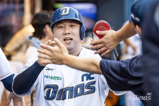 10일 창원 SSG전에서 결승타를 책임진 이우성. NC 제공